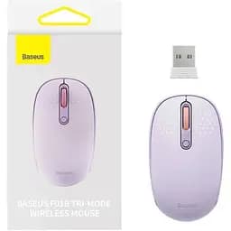 Бездротова мишка Baseus F01B Tri-Mode (3 режимна) фіолетова B01055503513-00 - мініатюра 9