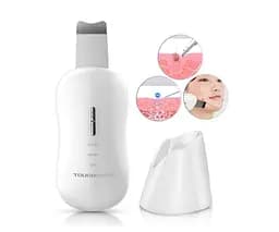 TOUCHBeauty TB-1887А, Ультразвуковий скрабер для обличчя з функціями очищення, зволоження та ліфтингу Тач Б'юті, білий - мініатюра 4