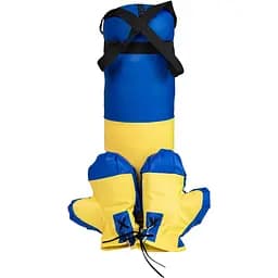 Боксерський набір Strateg Ukraine середній синій із жовтим (2015)