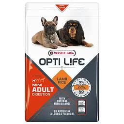 Сухой корм для собак малых пород Opti Life Adult Digestion Mini с ягненком и рисом 2.5 кг (5410340311349)