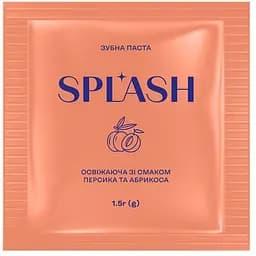 Зубная паста Splash миниатюра освежающая со вкусом персика и абрикоса