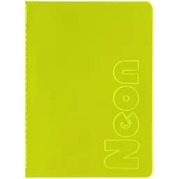 Книга записна Buromax Neon А5 80 аркушів у клітинку обкладинка PVC жовта (BM.24822180-08)