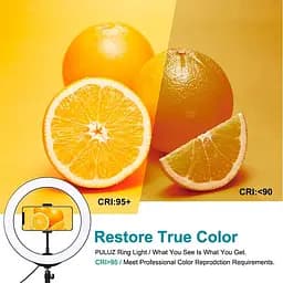Кольцевая USB LED лампа Puluz PKT3035 10" + штатив 1.1 м - мініатюра 6