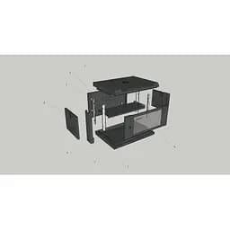Шафа настінна GEAR 6U 19'' 600x600x300 мм, + Полиця 19, black (GWMSN-6U-600-600) - мініатюра 4