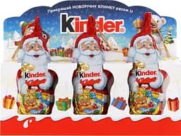 Шоколад молочный Kinder фигурный 45 г (3 шт. по 15 г) (697328)