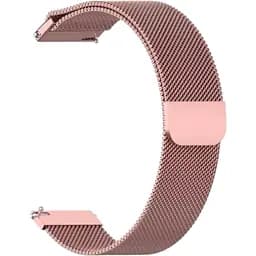 Ремінець DK CDK для Garmin Vivomove HR 20mm Metal Milanese Loop Magnetic (09649) (pink rose)