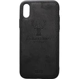 Чохол-накладка Toto Deer Shell With Leather Effect Case Apple iPhone XS Max Black