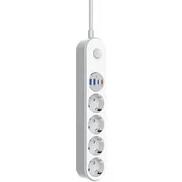 Фільтр живлення ColorWay 4 розетки, 4USB (Type-C PD20W + 3USB QC3.0) (45W), 2 м, White (CW-CHE44PDW)
