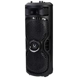 Колонка QL-8804-8805, 25x23x62 см, пластик, встроенный аккумулятор, микрофон, пульт, черная