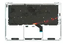 Клавіатура для ноутбука Apple MacBook Pro (A1425) Black, (Silver TopCase), RU (горизонтальний ентер)