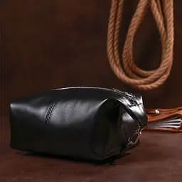 Стильна глянсова косметичка Shvigel 16403 чорна - мініатюра 5
