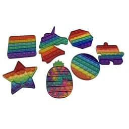 Сенсорна іграшка Pop it круг, квадрат, морозиво різнокольоровий