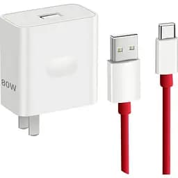 Сетевое зарядное устройство OnePlus SUPERVOOC 80W Power Adapter + Cable USB-A to USB-C [88913]