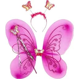 Детский карнавальный костюм Devilon Бабочка 46х38 см малиновые (517274)