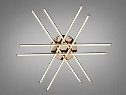 Стильна стельова LED-люстра для залу Diasha SX8258/6BK, чорно-золота, 107 см, 140 W - мініатюра 3