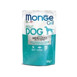 Смачні шматочки в желе Monge Dog GRILL Adult з запеченої тріски для собак 100 гр