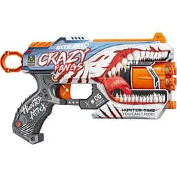 Игрушечный детский пистолет мех. с барабаном и мягким. патронами (12 шт.) (сумасшедшие клыки)