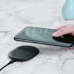 Бездротовий зарядний пристрій Baseus Cobble Wireless Charger 15W WXYS-01 Black - мініатюра 6