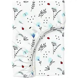 Простирадло на резинці Cosas BLUE WILDFLOWERS 80х160х20 см (BushLightBlue-6265_80x200x20)