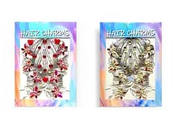 Наклейки-стрази для волосся 2715-17/4, на аркуші МІКС