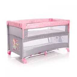 Манеж-кроватка Lorelli Up And Down Рink trevelling, розовый (23715)