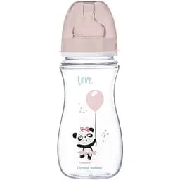 Антиколікова пляшечка для годування Canpol babies Easystart Toys від 1 року 300 мл рожева (35/222_pin)