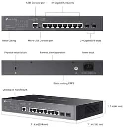 Комутатор TP-Link SG3210 (SG3210) - мініатюра 6