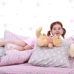 Простирадло Cosas на резинці фланель 80х160 g&r zigzag, рожевий (Flannel_ZigCreyRose_80x160x20) - мініатюра 5