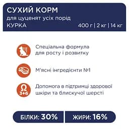 Сухий корм для цуценят Club 4 Paws Premium, з куркою, 14 кг (B4530101) - мініатюра 4