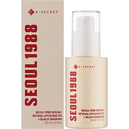 Сироватка для обличчя K-Secret Seoul 1988 Serum Retinal Liposome 2% + Black Ginseng антивікова 30 мл