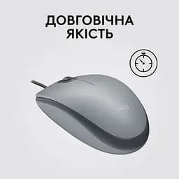 Комп'ютерна мишка Logitech M110 Silent USB Mid Gray (910-006760) - мініатюра 6