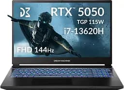 Ноутбук Dream Machines 15.6 RG5050-15 FHD IPS/Intel i7-13620H/32GB/1TB/RTX 5050 8GB/DOS/Black (RG5050-15UA29)
