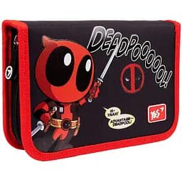 Пенал твердий Yes HP-04 Marvel Deadpool, 13х21х4 см, чорний із червоним (533150)