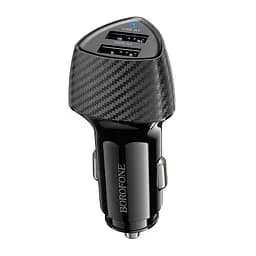 Адаптер автомобильный BOROFONE Solid dual-port car charger BZ31A | 2USB, 17W/3.4A Max|