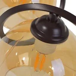 Люстра стельова Brille в спальню E27 60W BK (BL-587S/3) - мініатюра 5