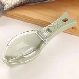 Рибочистка пластикова з контейнером 16 см, Kitchen Master Зелений 85794