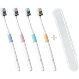 Набір зубних щіток Xiaomi Doctor·B Bass Method Toothbrush colors (4 щітки + 1 футляр) (NUN4006RT)