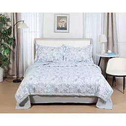 Комплект постільної білизни Soho Light flower Євро з легкою ковдрою 200 х 230 см (03-BT-7173-Flower) - мініатюра 4