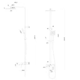 Душова система Globus Lux PIANO GLPN-0077 змішувач з поворотним виливом - мініатюра 7