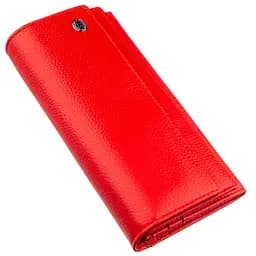 Яскравий жіночий гаманець на кнопці ST Leather 18954 червоний