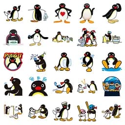Стікерпак Пінгу Набір наклейок GeekLand Pingu 50 штук - мініатюра 4