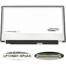 Матриця 13.3 LP133QD1-SPA3 3200х1800, 40pineDP, LED, SLIM без планок та вушок, глянець, роз'єм праворуч знизу для ноутбука