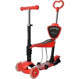 Самокат 5 в 1 iTrike Maxi JR 3-026-K красный (23845)