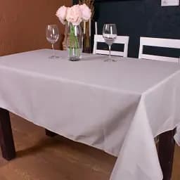 Скатертина MirSon №001 Light Gray Strong 300х130 см бавовна світло-сіра
