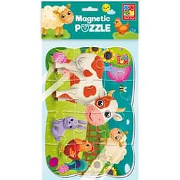Магнітні пазли Vladi Toys Ферма 12 елементів (VT3205-89) - мініатюра 2