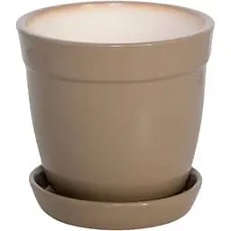 Керамічний горщик Nana Keramiks Глорія 1 л глянець мокко (gloria-1-mok)