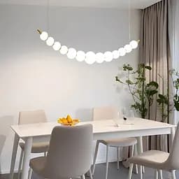 Светодиодная дуговая люстра на 13 белых шаров длиной 110 см Line F | Ст. SG43-1100 AB