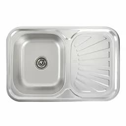 Кухонна мийка з нержавіючої сталі Platinum декор 7549 (0,8/180 мм), R, Decor