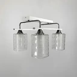 Стельова люстра в білому корпусі на 4 плафони | Арт. 126/4 WT | Line F