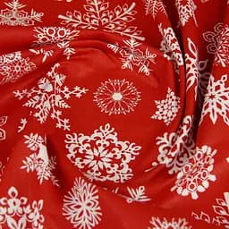 Комплект постільної білизни Cosas Winter CS1 Євро червоний (SnowflakesWhiteRed_El160-RoseLight30_200) - мініатюра 11